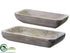 Silk Plants Direct Wood Bowl - Gray - Pack of 2