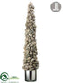 Silk Plants Direct Rock Topiary Cone - Tan Gray - Pack of 1