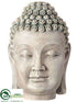 Silk Plants Direct Buddha - Gray Antique - Pack of 2
