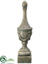 Silk Plants Direct Tabletop Finial - Gray Antique - Pack of 2