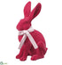 Silk Plants Direct Bunny With Bow Tie - Rose Pink - Pack of 1