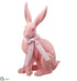 Silk Plants Direct Bunny With Bow Tie - Pink - Pack of 1