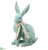 Silk Plants Direct Bunny With Bow Tie - Teal - Pack of 1