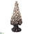 Skull Cone Topiary - White Gray - Pack of 6