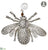 Bee Ornament - Clear - Pack of 6