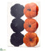 Silk Plants Direct Assortment Velvet Pumpkin - Orange Black - Pack of 12