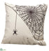 Silk Plants Direct Spider Pillow - Beige Black - Pack of 2