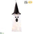 Battery Operated Hanging Ghost With Light - White Black - Pack of 12