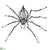 Glittered Spider - Black - Pack of 4