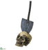 Silk Plants Direct Shovel on Skull - Black Beige - Pack of 2