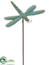 Silk Plants Direct Dragonfly Garden Stake - Green - Pack of 6