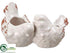 Silk Plants Direct Ceramic Bird - Cream Antique - Pack of 6