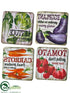 Silk Plants Direct Vegetable Coasters - Mixed - Pack of 4