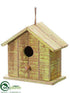 Silk Plants Direct Birdhouse - Yellow Brown - Pack of 4
