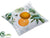 Silk Plants Direct Pillow - White Orange - Pack of 6