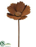 Silk Plants Direct Metal Poppy Garden Stake - Rust - Pack of 4