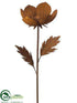 Silk Plants Direct Metal Poppy Garden Stake - Rust - Pack of 4