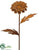 Metal Daisy Garden Stake - Rust - Pack of 2