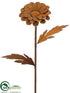 Silk Plants Direct Metal Daisy Garden Stake - Rust - Pack of 2