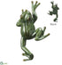 Silk Plants Direct Frog Wall Decor - Green - Pack of 2