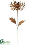 Silk Plants Direct Knock-Down Metal Spider Mum Garden Stake - Rust - Pack of 2