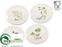 Silk Plants Direct Plate - Cream Green - Pack of 4
