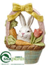 Silk Plants Direct Bunny Basket - White Mixed - Pack of 2