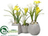 Silk Plants Direct Crocus, Narcissus - White Yellow - Pack of 2