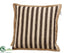 Silk Plants Direct Stripe Pillow - Black Beige - Pack of 6