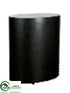 Silk Plants Direct Wood Oval Pillar - Black - Pack of 1