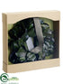 Silk Plants Direct Preserved Magnolia Leaf Wreath - Green - Pack of 1