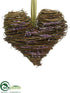 Silk Plants Direct Lavender, Twig Heart Wreath - Purple Lavender - Pack of 12