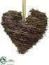 Silk Plants Direct Lavender, Twig Heart Wreath - Purple Lavender - Pack of 6