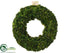 Silk Plants Direct Glittered Preserved Celosia Wreath - Green - Pack of 2