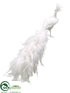 Silk Plants Direct Peacock - White - Pack of 12
