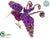 Glitter Sequin Humming Bird - Purple Gold - Pack of 12