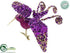 Silk Plants Direct Glitter Sequin Humming Bird - Purple Gold - Pack of 12