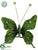 Silk Plants Direct Velvet Butterfly - Emerald - Pack of 36