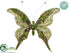 Silk Plants Direct Sequin, Bead Butterfly - Green - Pack of 6