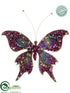 Silk Plants Direct Jewel Butterfly - Fuchsia - Pack of 12