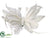 Butterfly - White Glittered - Pack of 6