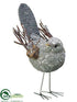 Silk Plants Direct Glittered Laced Bird - Gray Silver - Pack of 2