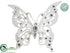 Silk Plants Direct Rhinestone Butterfly - White - Pack of 12