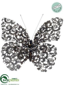 Silk Plants Direct Rhinestone Butterfly - Bronze - Pack of 12