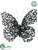 Silk Plants Direct Rhinestone Butterfly - Teal Green - Pack of 12