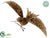 Silk Plants Direct Sequin Burlap Humming Bird - Brown Green - Pack of 12