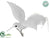 Silk Plants Direct Beaded Feather Humming Bird - White - Pack of 12