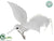 Silk Plants Direct Beaded Feather Humming Bird - White - Pack of 12