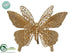 Silk Plants Direct Glittered Butterfly - Gold - Pack of 36