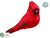 Cardinal Ornament - Red - Pack of 6